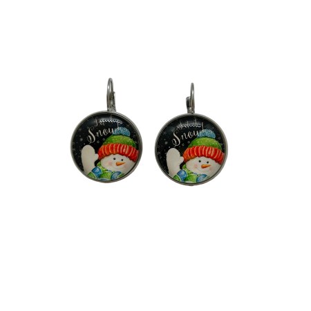 earrings steel silver let it snow